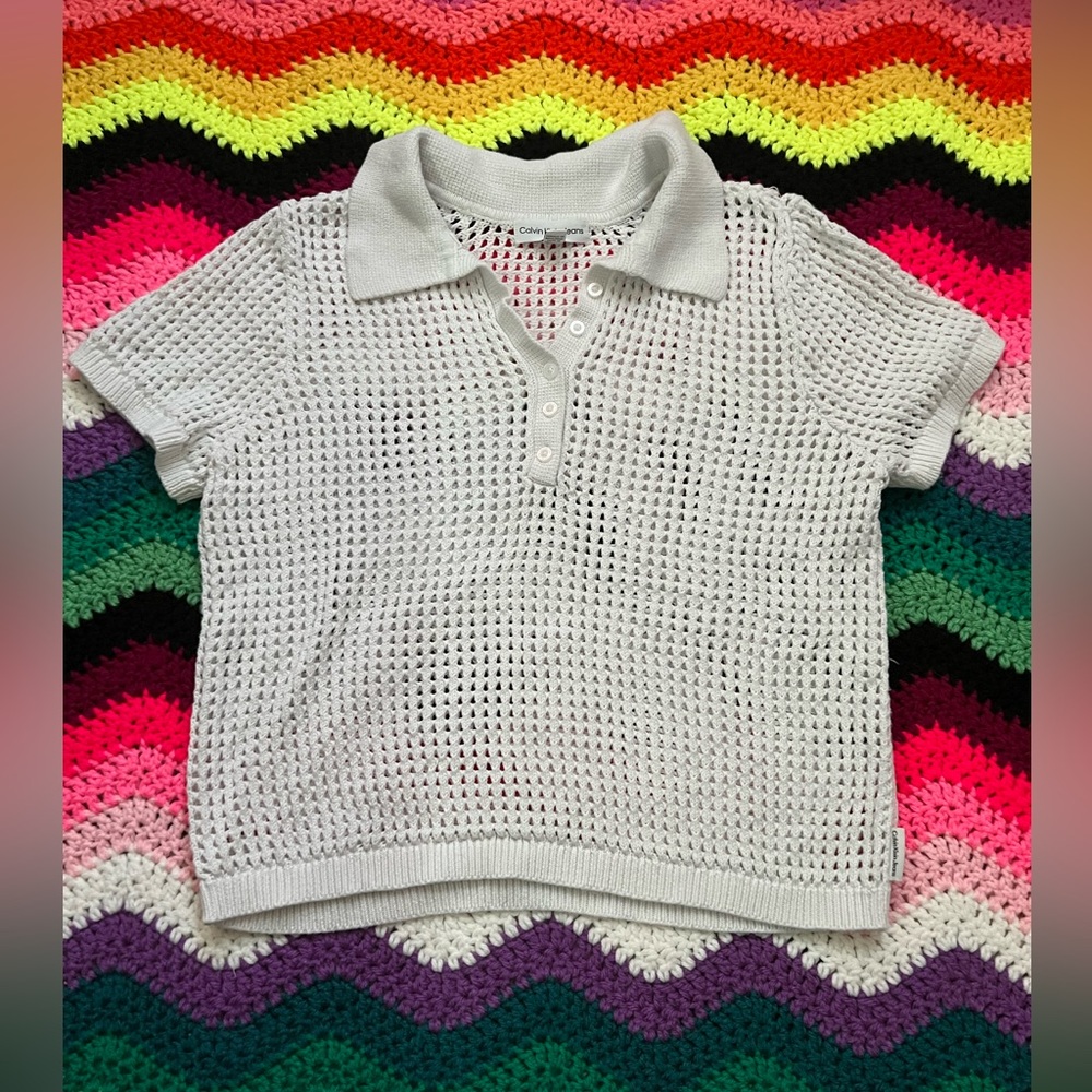 🧶3/$20 Mesh Knit Crop Top